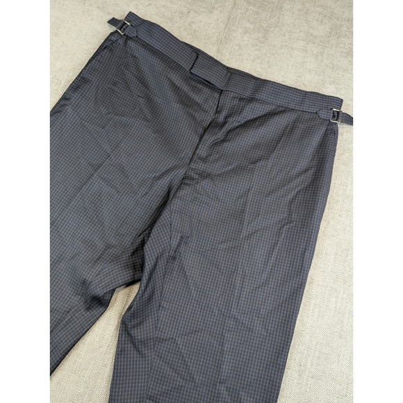 Tom Ford Other - Tom Ford Dress Pants Mens 7-56R (36X29) Check Silk Wool Side Adjusters Trousers